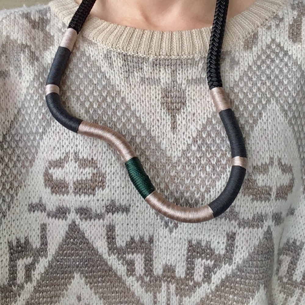African // Shapeable artisan rope necklace
